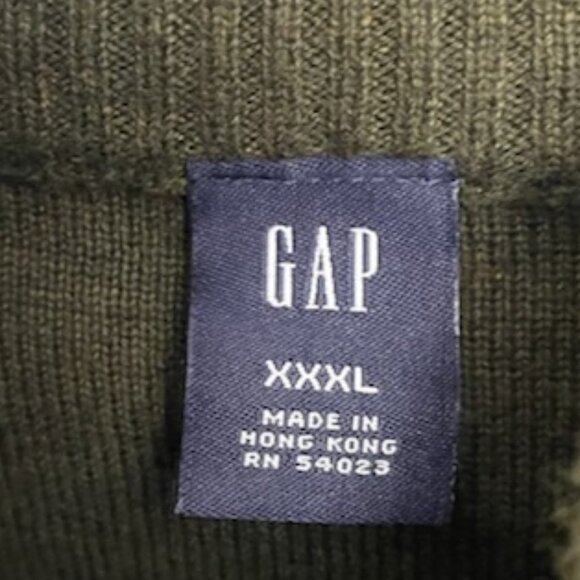 Gap Sweater Men's XXXL Pullover 1/4 Zip 100% Cotton Big & Tall Vertical Stripes - Picture 3 of 5